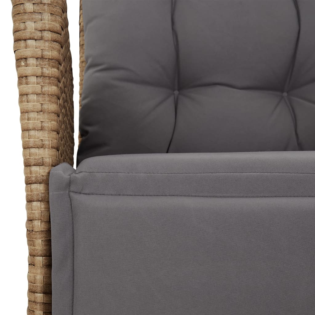 9-delige Tuinset met kussens poly rattan gemengd beige is nu te koop bij PeponiXL, paradijselijk wonen!