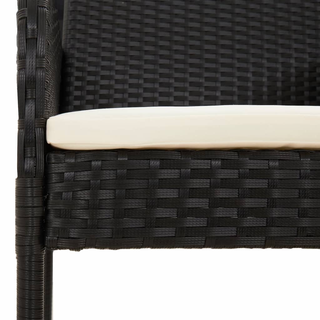 9-delige Tuinset poly rattan zwart is nu te koop bij PeponiXL, paradijselijk wonen!
