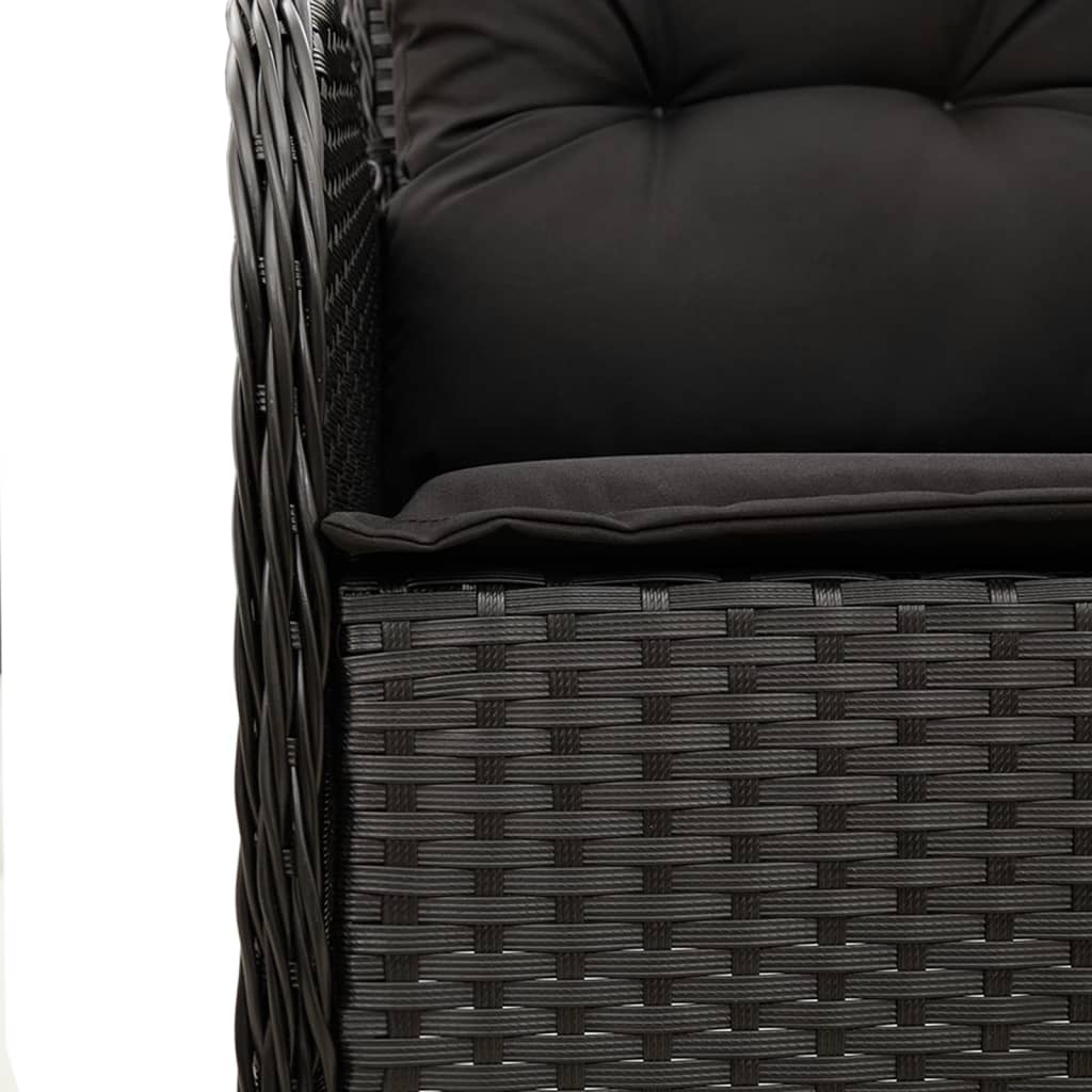 7-delige Tuinset met kussens poly rattan zwart is nu te koop bij PeponiXL, paradijselijk wonen!