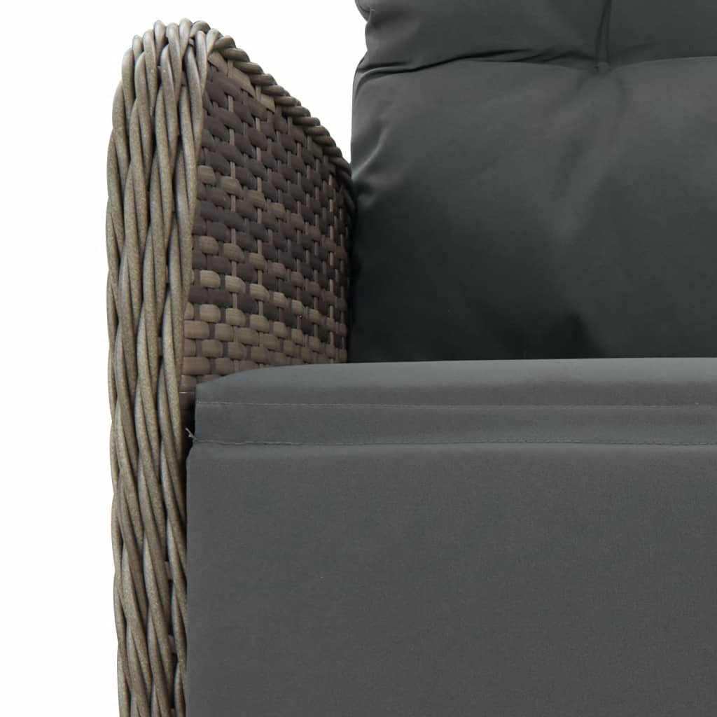 7-delige Tuinset met kussens poly rattan grijs is nu te koop bij PeponiXL, paradijselijk wonen!