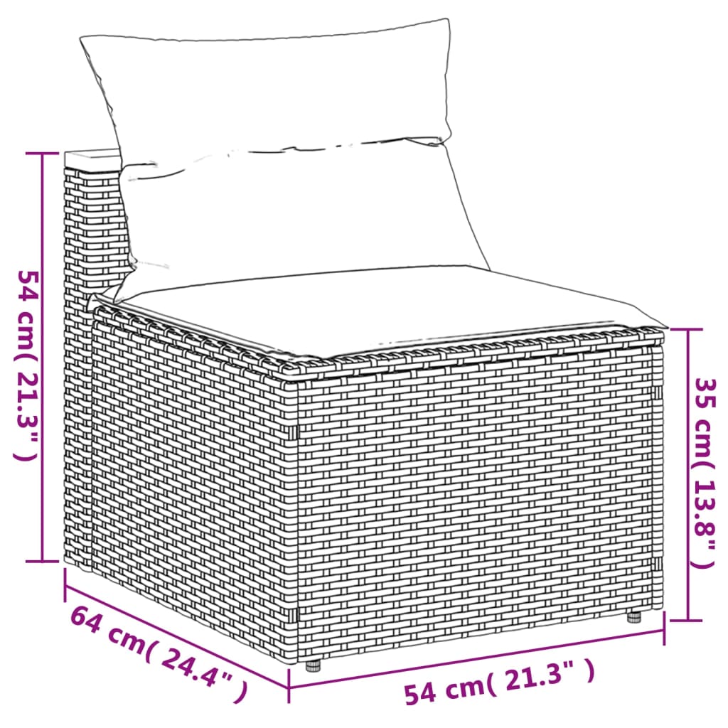 5-delige Loungeset met kussens poly rattan acacia zwart is nu te koop bij PeponiXL, paradijselijk wonen!