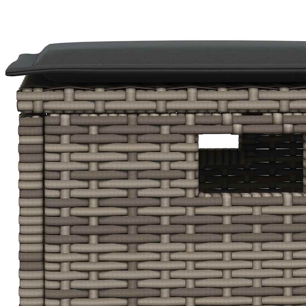6-delige tuinbankset met kussens L-vormig grijs polyrotan is nu te koop bij PeponiXL, paradijselijk wonen!