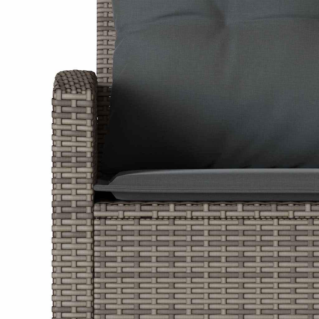 6-delige tuinbankset met kussens L-vormig grijs polyrotan is nu te koop bij PeponiXL, paradijselijk wonen!