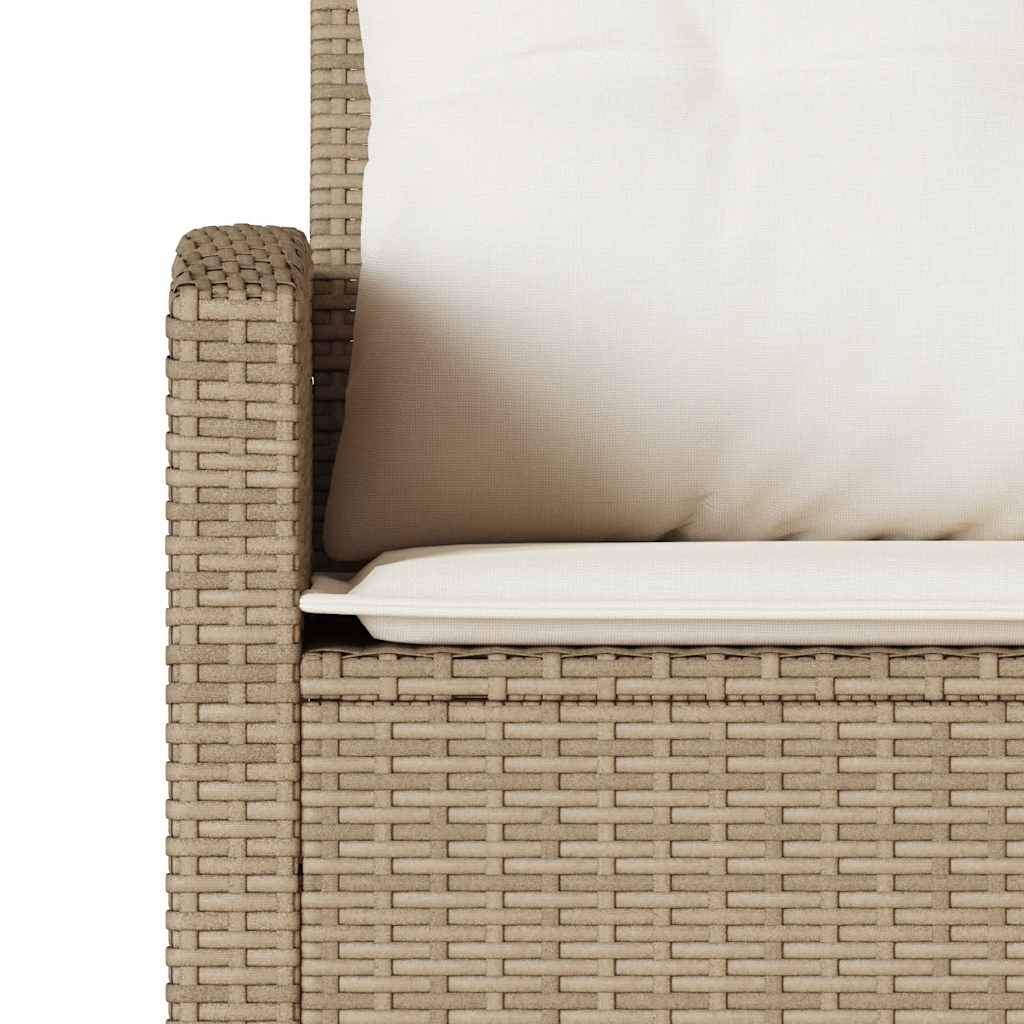 6-delige tuinbankset met kussens L-vormig beige polyrotan is nu te koop bij PeponiXL, paradijselijk wonen!