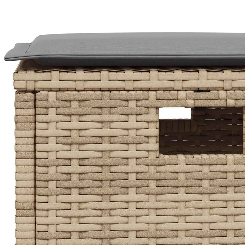 6-delige tuinbankset met kussens L-vormig beige polyrotan is nu te koop bij PeponiXL, paradijselijk wonen!