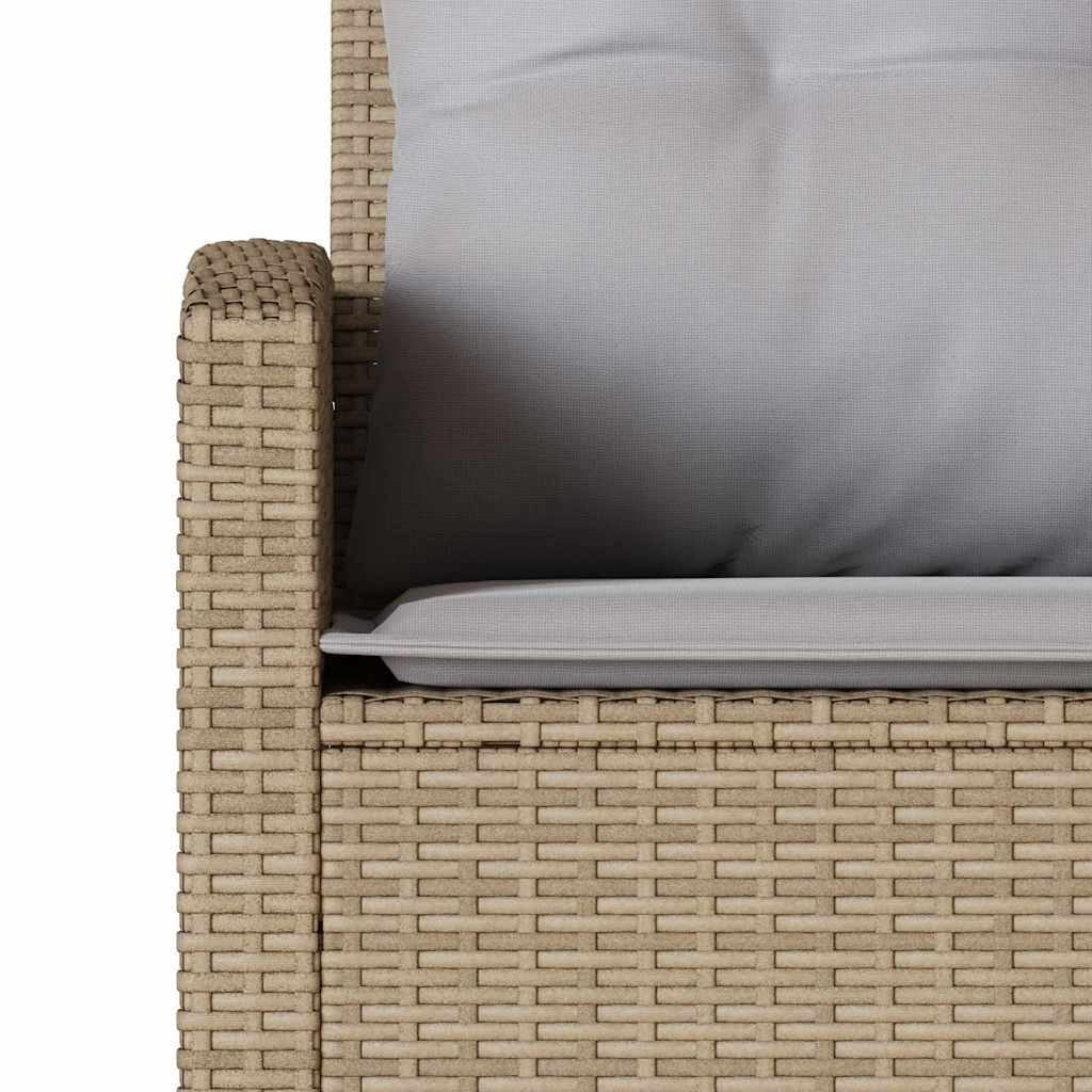 6-delige tuinbankset met kussens L-vormig beige polyrotan is nu te koop bij PeponiXL, paradijselijk wonen!