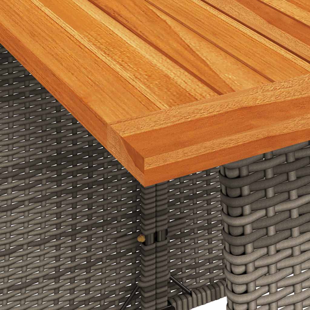 6-delige tuinbankset met kussens L-vormig grijs polyrotan is nu te koop bij PeponiXL, paradijselijk wonen!