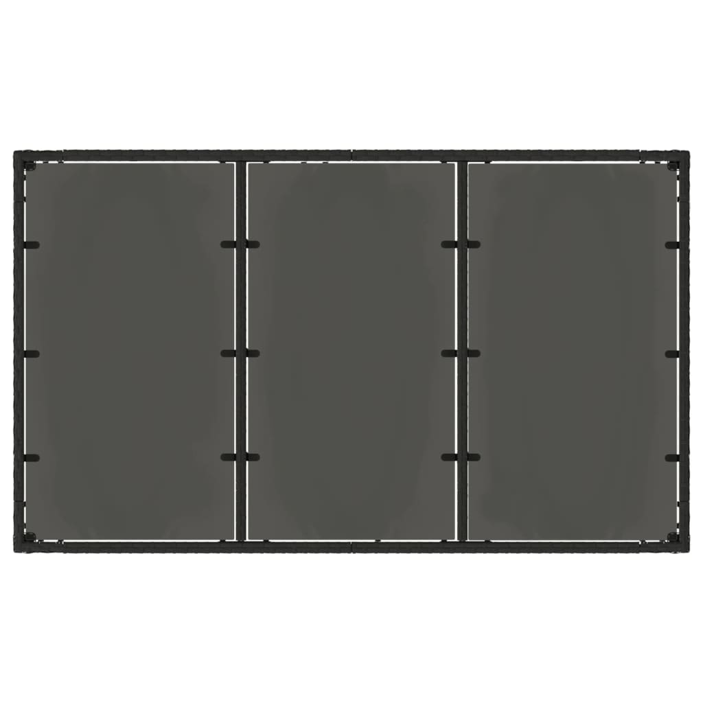 Tuintafel met glazen blad 150x90x75 cm poly rattan zwart is nu te koop bij PeponiXL, paradijselijk wonen!