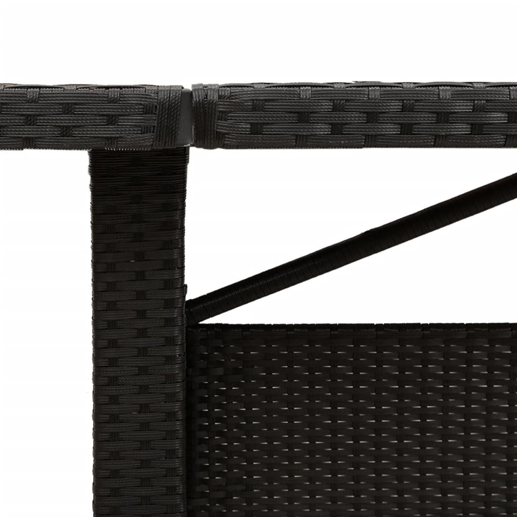Tuintafel met glazen blad 240x90x75 cm poly rattan is nu te koop bij PeponiXL, paradijselijk wonen!