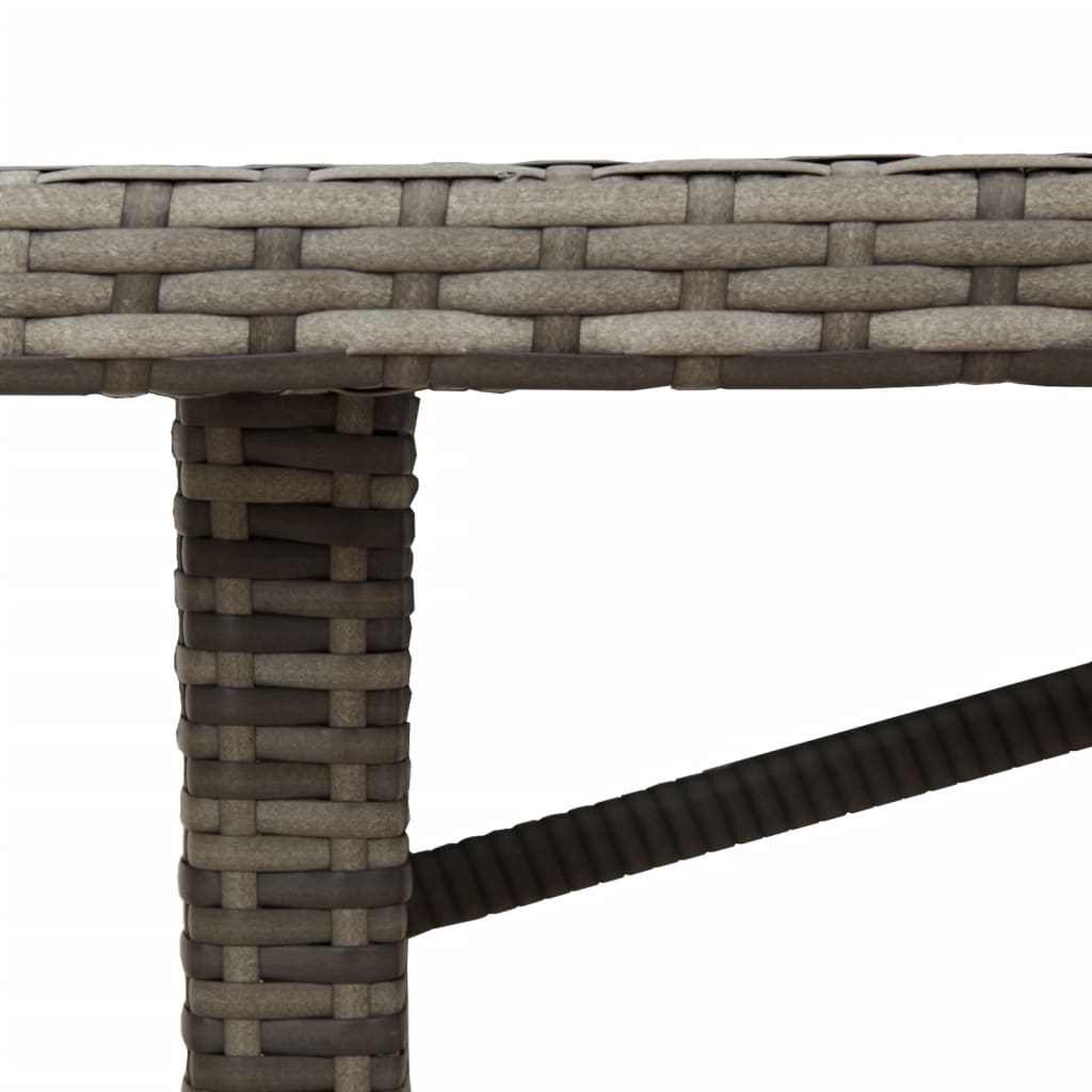 Tuintafel met acaciahouten blad 190x80x75 cm poly rattan grijs is nu te koop bij PeponiXL, paradijselijk wonen!