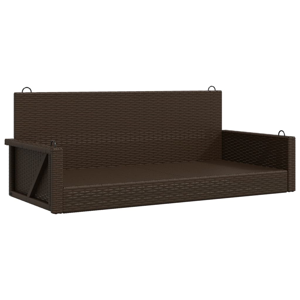 Schommelbank 119x56x48 cm poly rattan bruin is nu te koop bij PeponiXL, paradijselijk wonen!