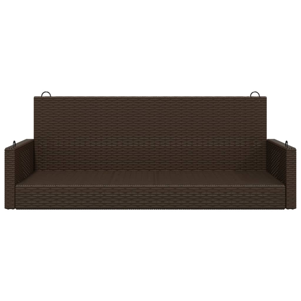 Schommelbank 119x56x48 cm poly rattan bruin is nu te koop bij PeponiXL, paradijselijk wonen!