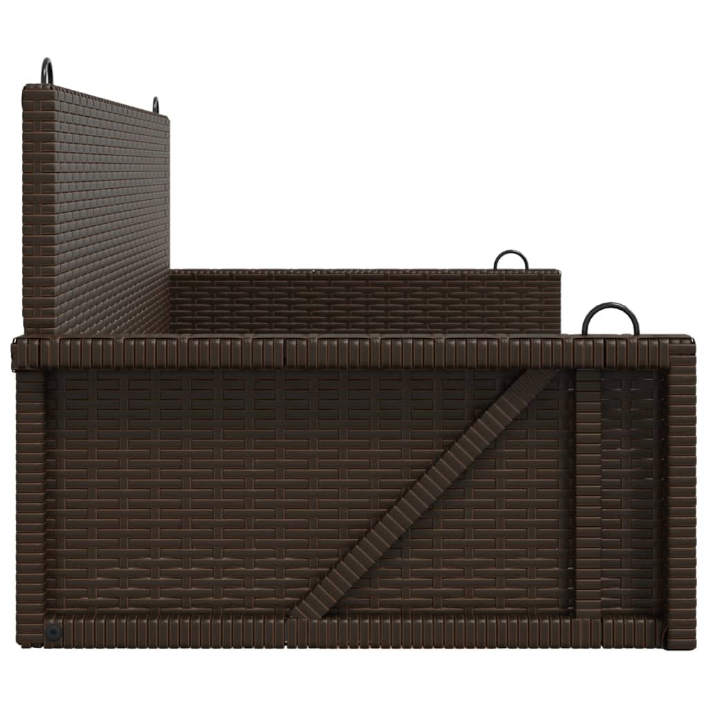 Schommelbank 119x56x48 cm poly rattan bruin is nu te koop bij PeponiXL, paradijselijk wonen!