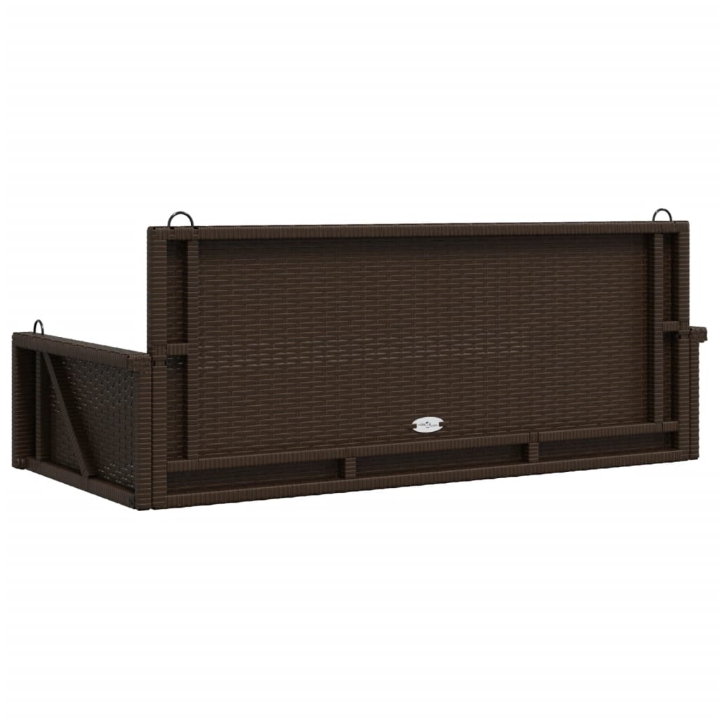 Schommelbank 119x56x48 cm poly rattan bruin is nu te koop bij PeponiXL, paradijselijk wonen!