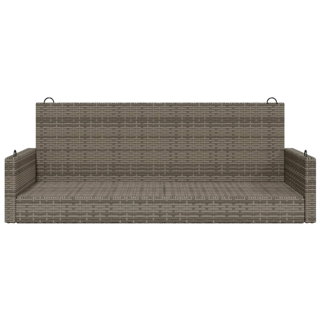 Schommelbank 119x56x48 cm poly rattan grijs is nu te koop bij PeponiXL, paradijselijk wonen!