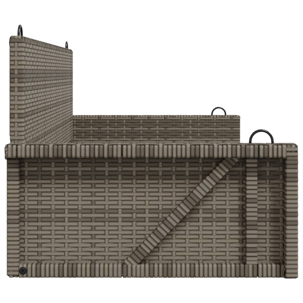 Schommelbank 119x56x48 cm poly rattan grijs is nu te koop bij PeponiXL, paradijselijk wonen!