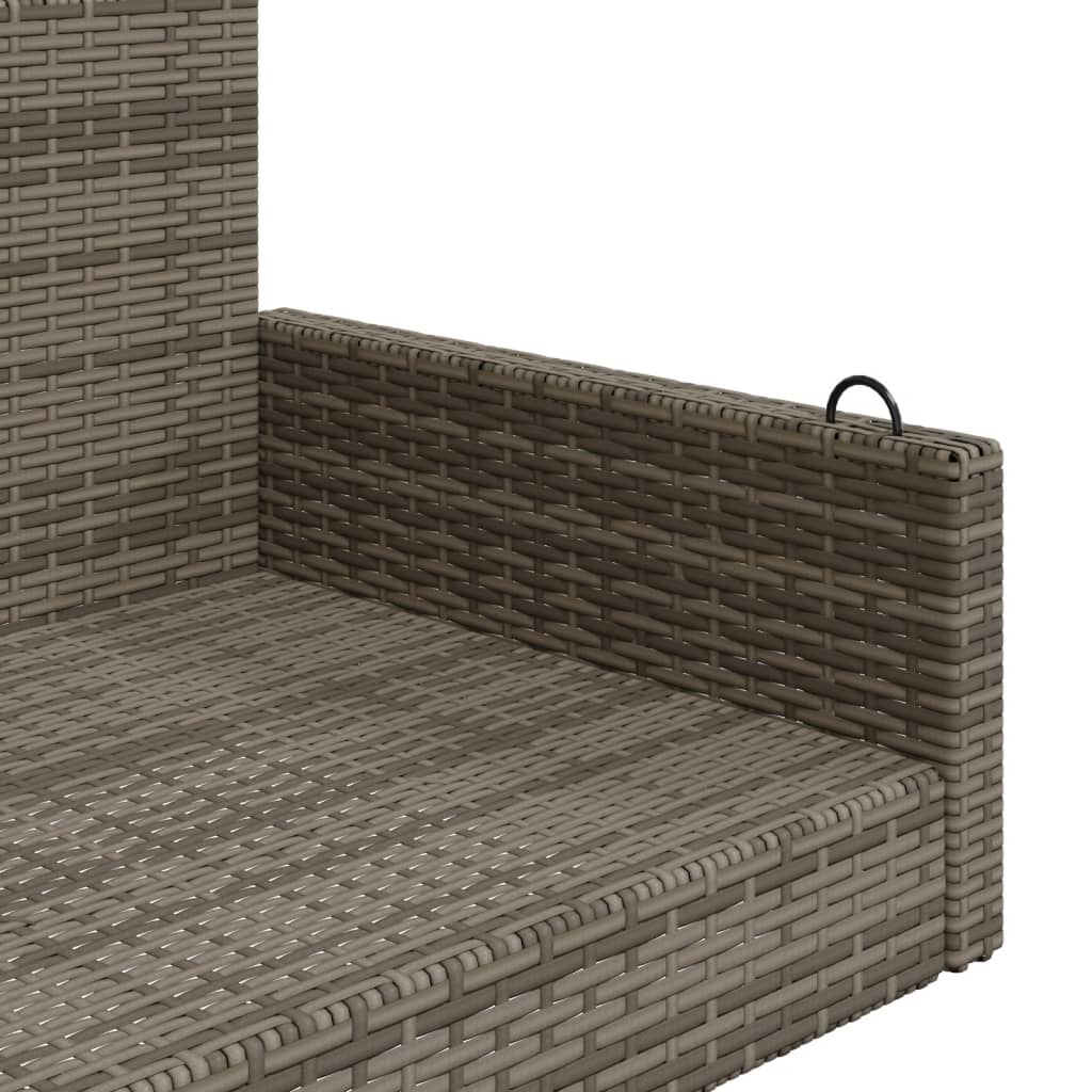 Schommelbank 119x56x48 cm poly rattan grijs is nu te koop bij PeponiXL, paradijselijk wonen!