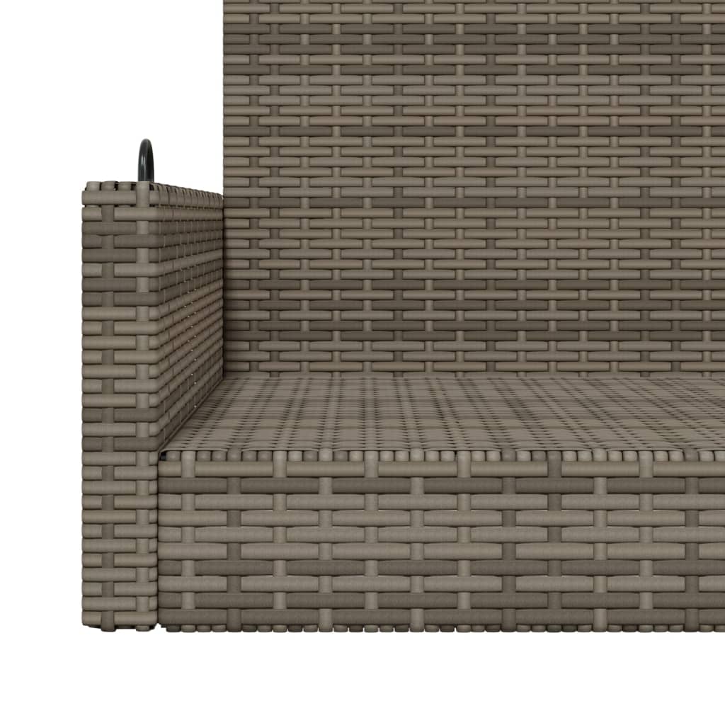 Schommelbank 119x56x48 cm poly rattan grijs is nu te koop bij PeponiXL, paradijselijk wonen!