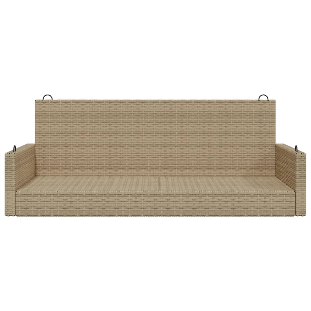 Schommelbank 119x56x48 cm poly rattan beige is nu te koop bij PeponiXL, paradijselijk wonen!