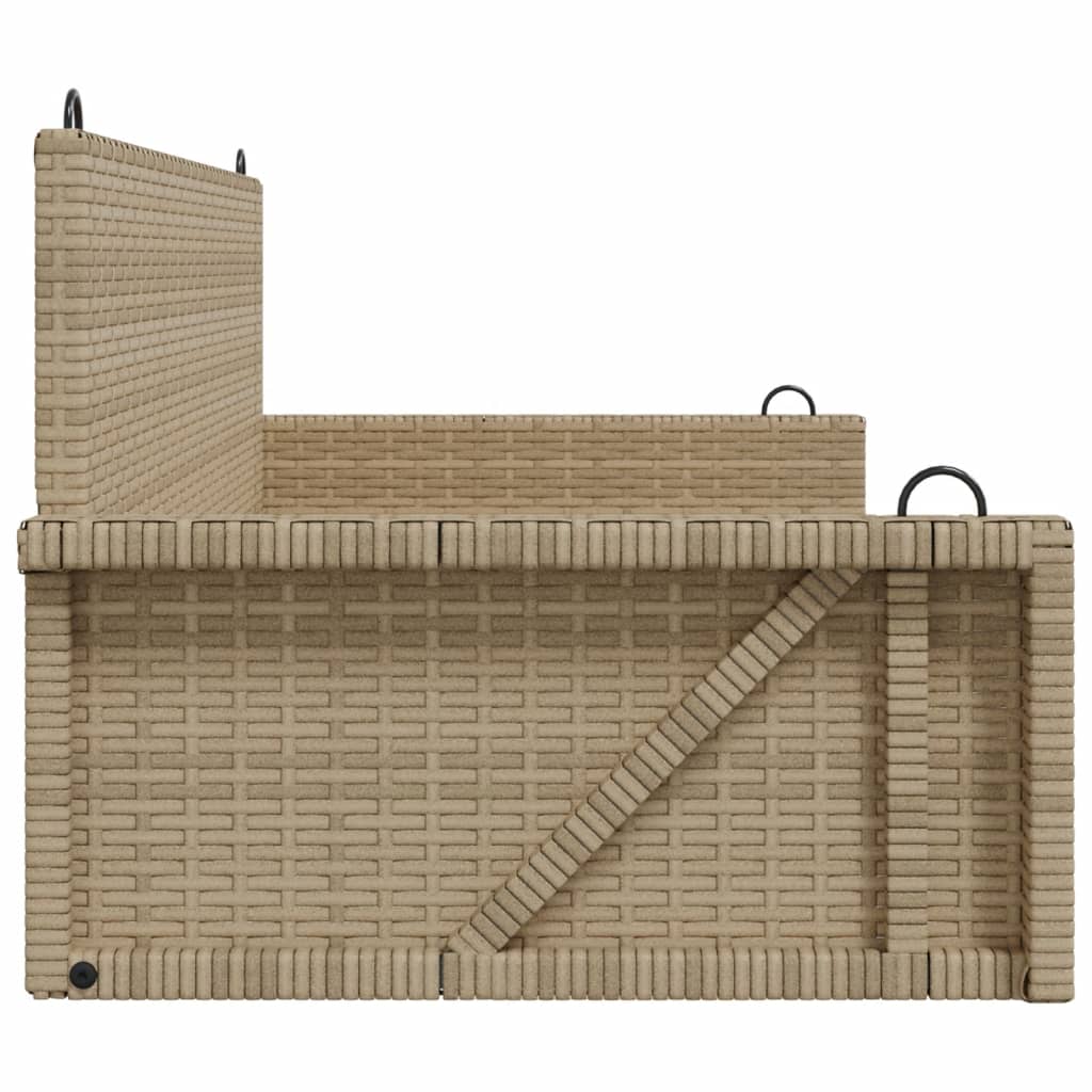 Schommelbank 119x56x48 cm poly rattan beige is nu te koop bij PeponiXL, paradijselijk wonen!