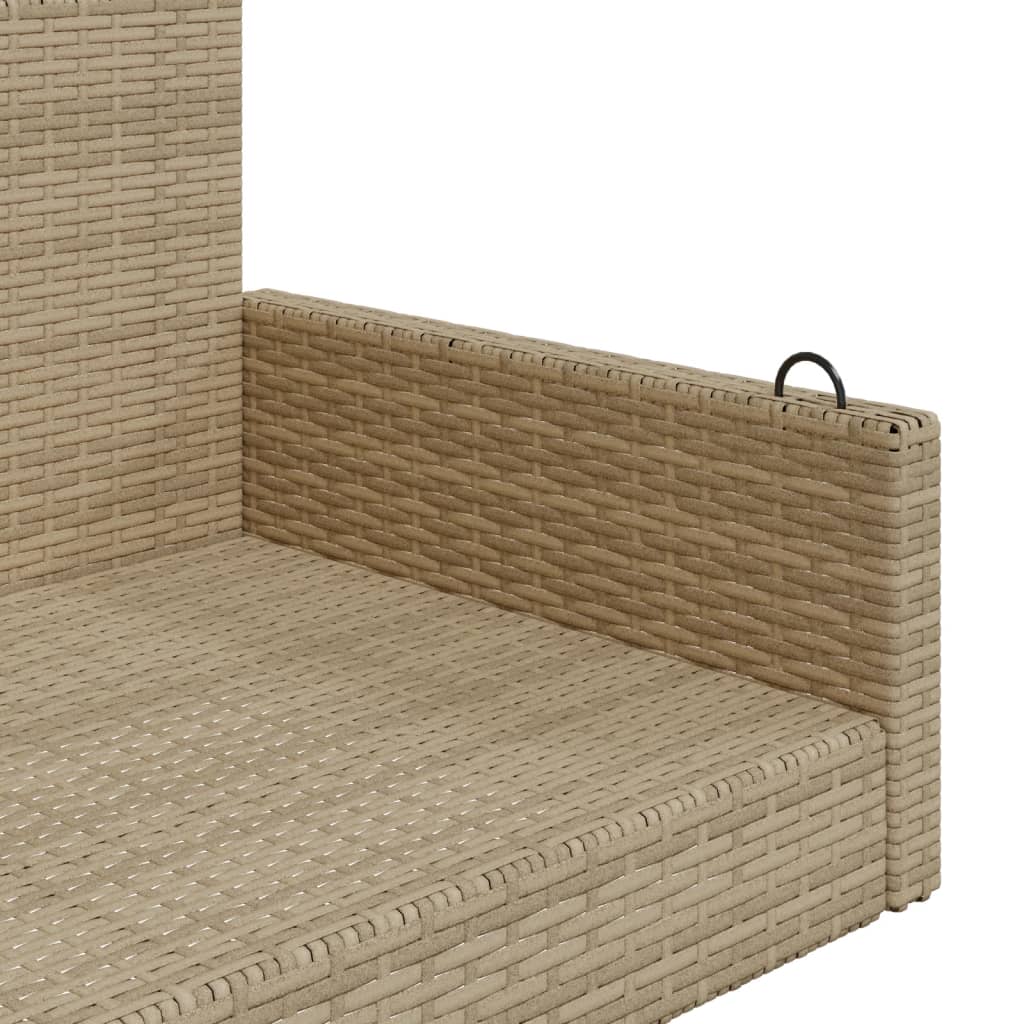 Schommelbank 119x56x48 cm poly rattan beige is nu te koop bij PeponiXL, paradijselijk wonen!