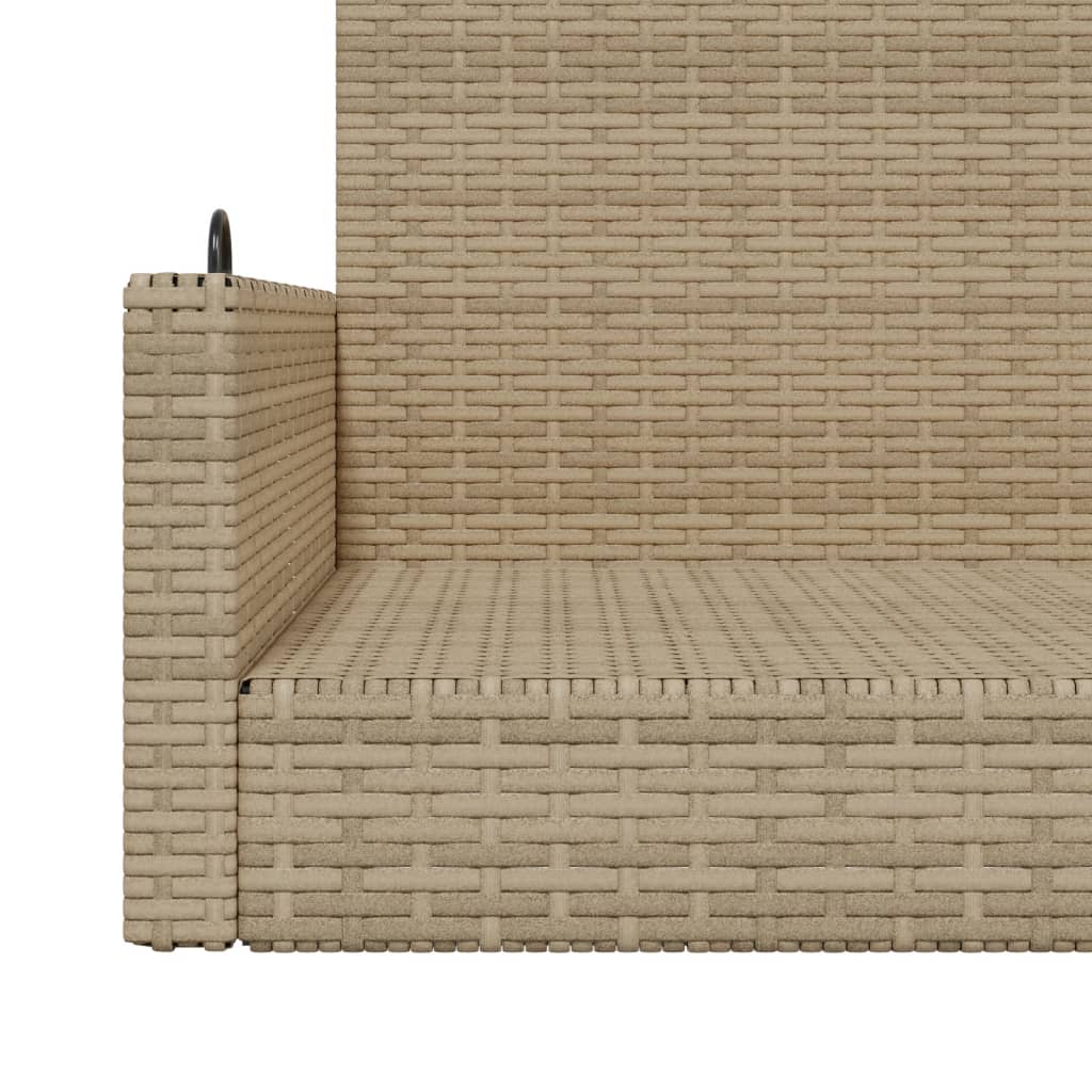 Schommelbank 119x56x48 cm poly rattan beige is nu te koop bij PeponiXL, paradijselijk wonen!