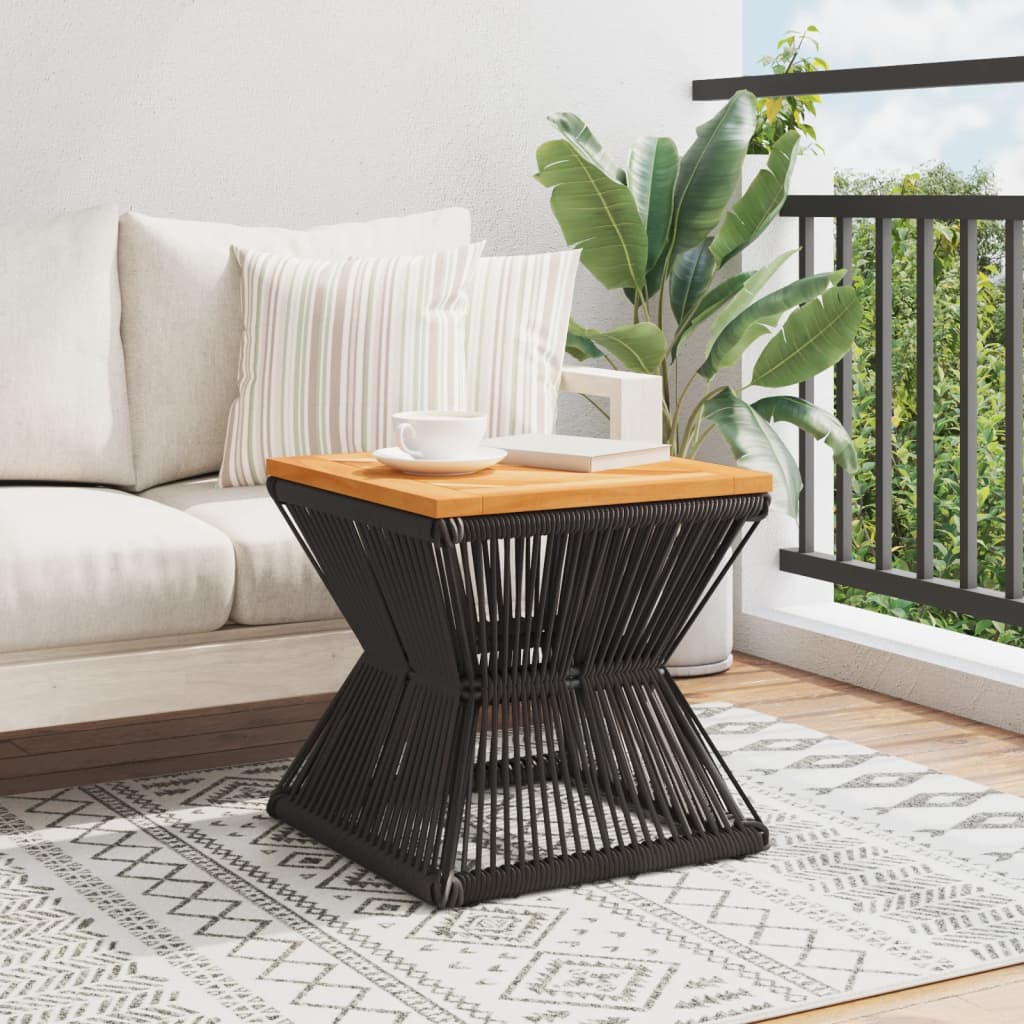 Salontafel met draad 38x38x38 cm massief acaciahout is nu te koop bij PeponiXL, paradijselijk wonen!