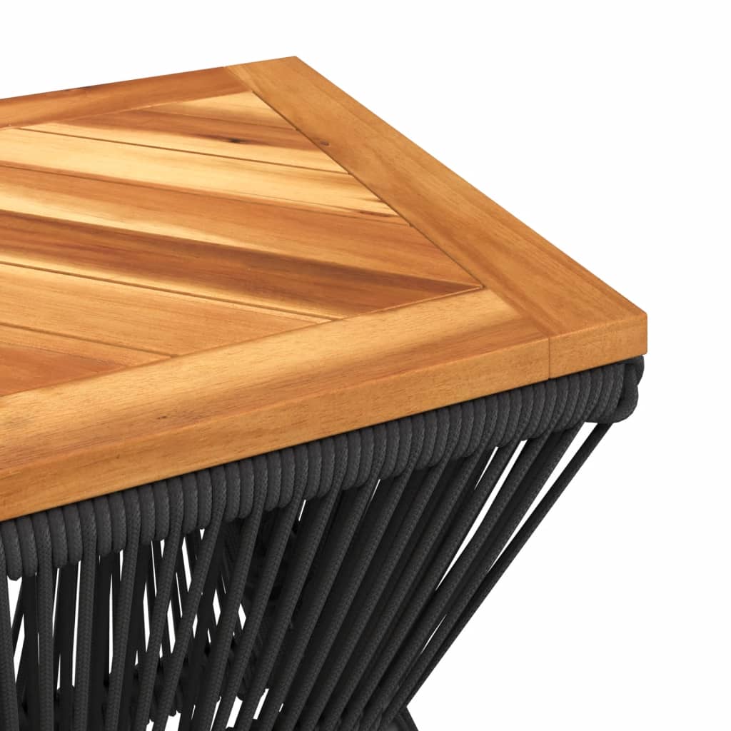Salontafel met draad 38x38x38 cm massief acaciahout is nu te koop bij PeponiXL, paradijselijk wonen!
