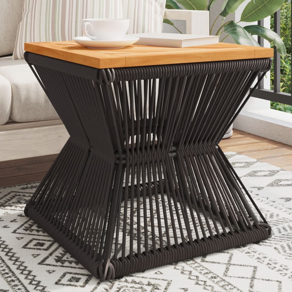 Salontafel met draad 38x38x38 cm massief acaciahout is nu te koop bij PeponiXL, paradijselijk wonen!