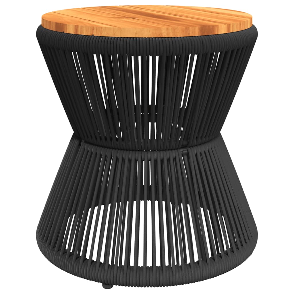 Salontafel met draad Ø 45x44 cm massief acaciahout is nu te koop bij PeponiXL, paradijselijk wonen!