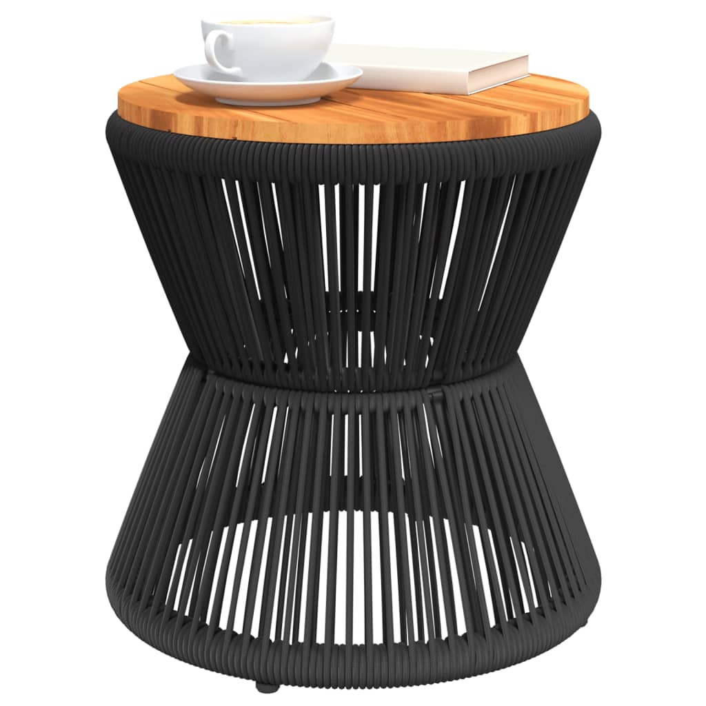 Salontafel met draad Ø 45x44 cm massief acaciahout is nu te koop bij PeponiXL, paradijselijk wonen!