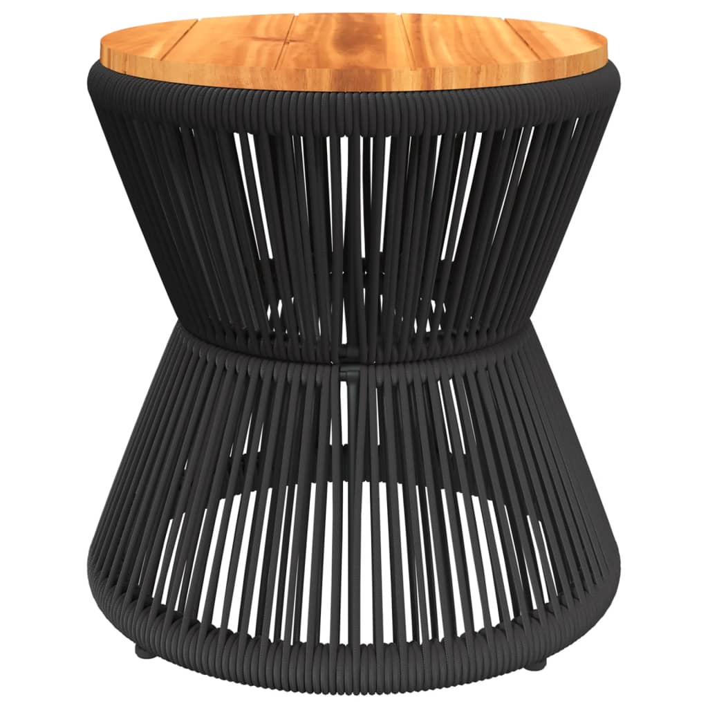 Salontafel met draad Ø 45x44 cm massief acaciahout is nu te koop bij PeponiXL, paradijselijk wonen!