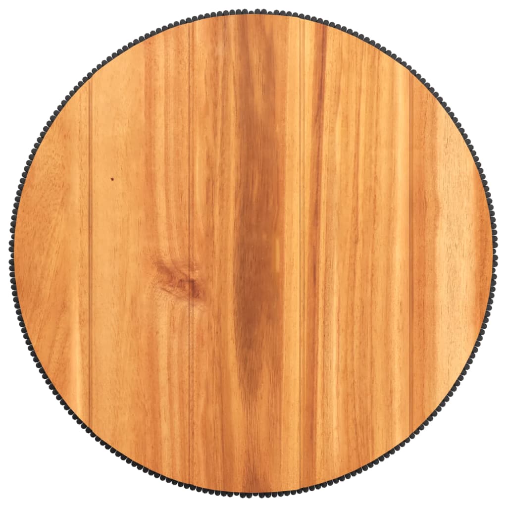 Salontafel met draad Ø 45x44 cm massief acaciahout is nu te koop bij PeponiXL, paradijselijk wonen!
