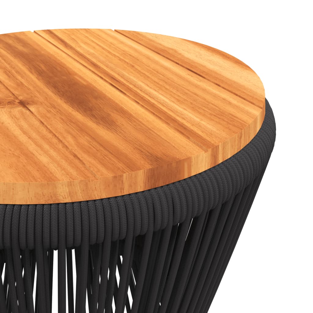 Salontafel met draad Ø 45x44 cm massief acaciahout is nu te koop bij PeponiXL, paradijselijk wonen!