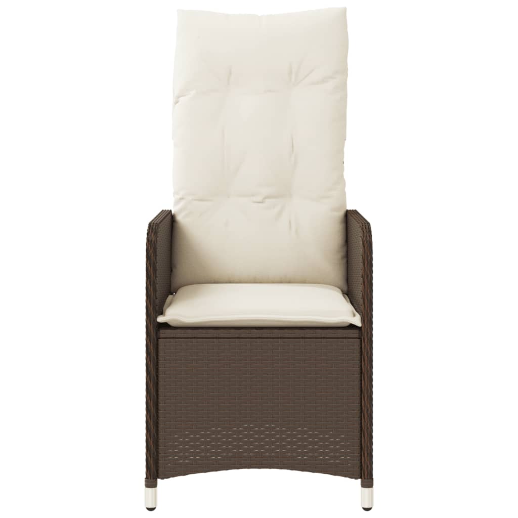 Tuinstoelen 2 st verstelbaar met tafel poly rattan bruin is nu te koop bij PeponiXL, paradijselijk wonen!