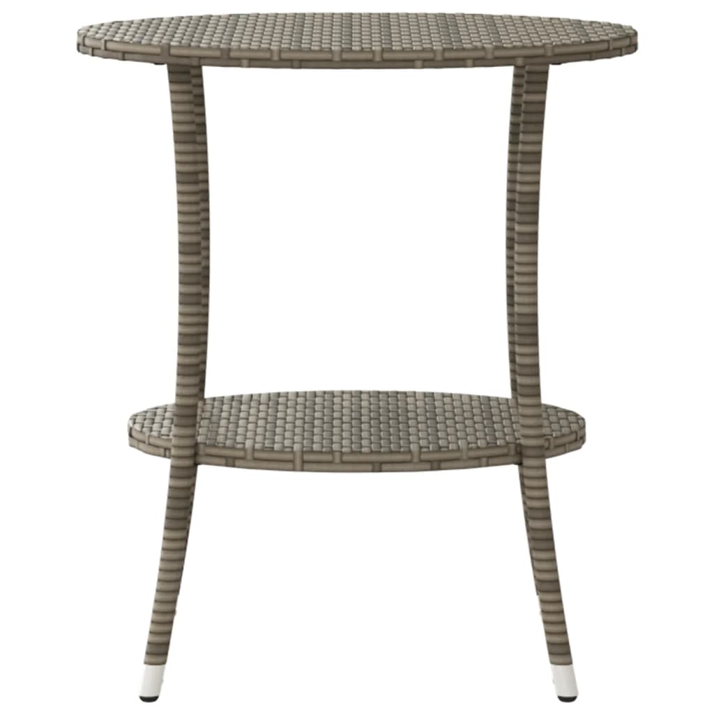 Tuinstoelen 2 st verstelbaar met tafel poly rattan grijs is nu te koop bij PeponiXL, paradijselijk wonen!
