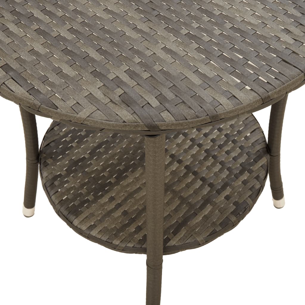 Tuinstoelen 2 st verstelbaar met tafel poly rattan grijs is nu te koop bij PeponiXL, paradijselijk wonen!