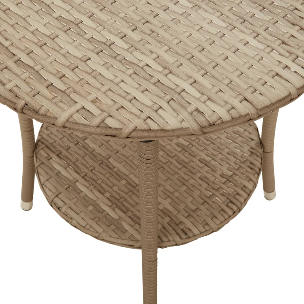 Tuinstoelen 2 st verstelbaar met tafel poly rattan beige is nu te koop bij PeponiXL, paradijselijk wonen!