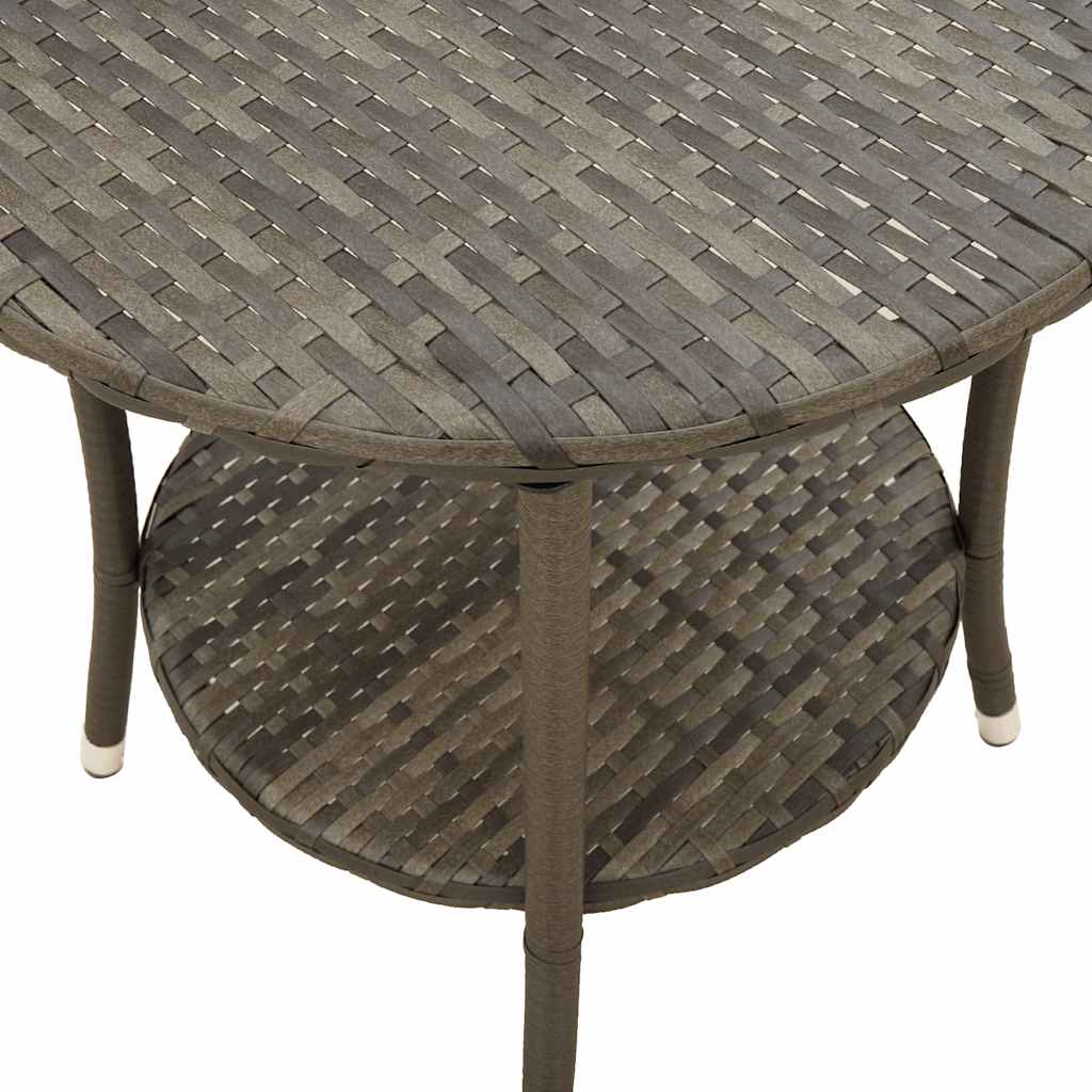 Tuinstoelen 2 st verstelbaar met tafel poly rattan grijs is nu te koop bij PeponiXL, paradijselijk wonen!
