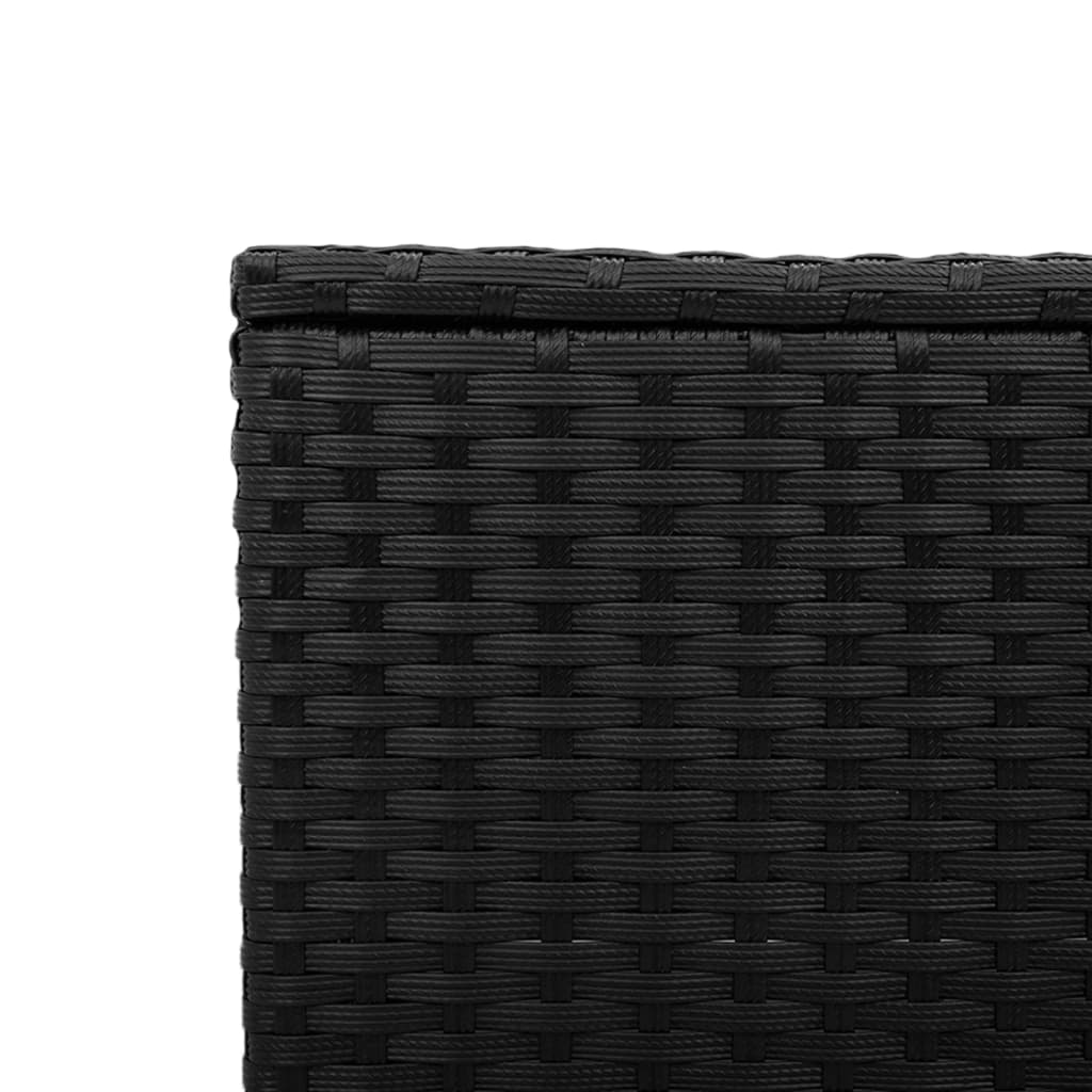 Tuintafel met glazen blad zwart 55x55x37 cm poly rattan is nu te koop bij PeponiXL, paradijselijk wonen!