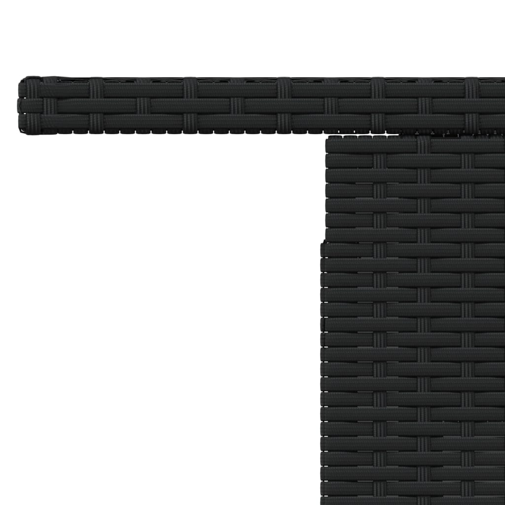 Tuintafel 100x55x73 cm poly rattan en acaciahout zwart is nu te koop bij PeponiXL, paradijselijk wonen!