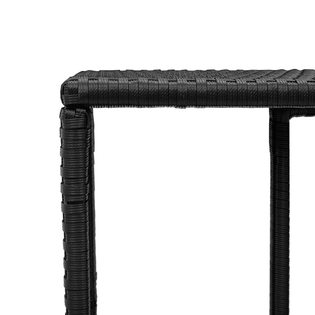 Opbergplanken 2 st. Zwart Poly Rattan is nu te koop bij PeponiXL, paradijselijk wonen!