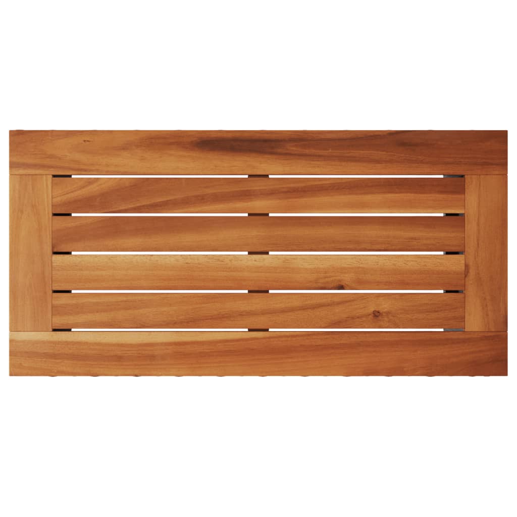 Tuintafel met houten blad zwart 58x27,5x55 cm poly rattan is nu te koop bij PeponiXL, paradijselijk wonen!