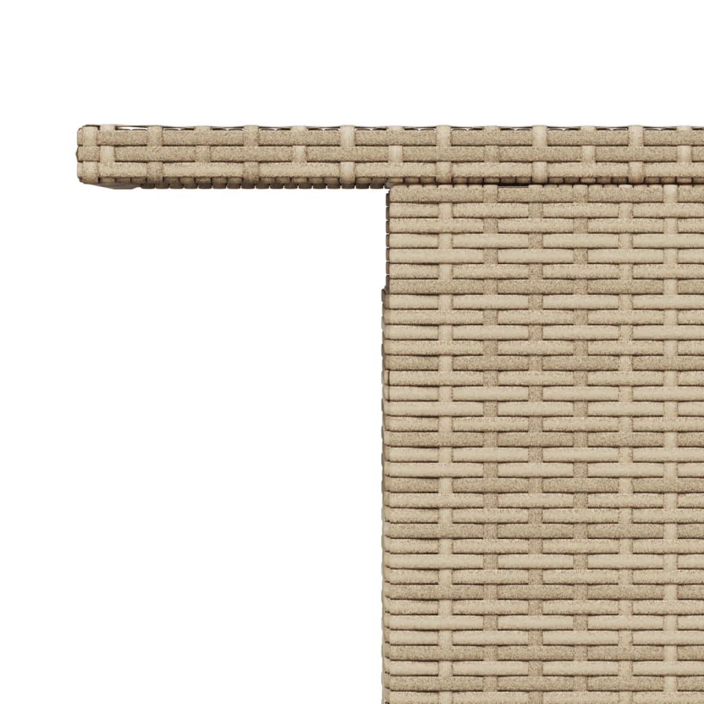 Tuintafel met glazen blad 100x55x73 cm poly rattan beige is nu te koop bij PeponiXL, paradijselijk wonen!