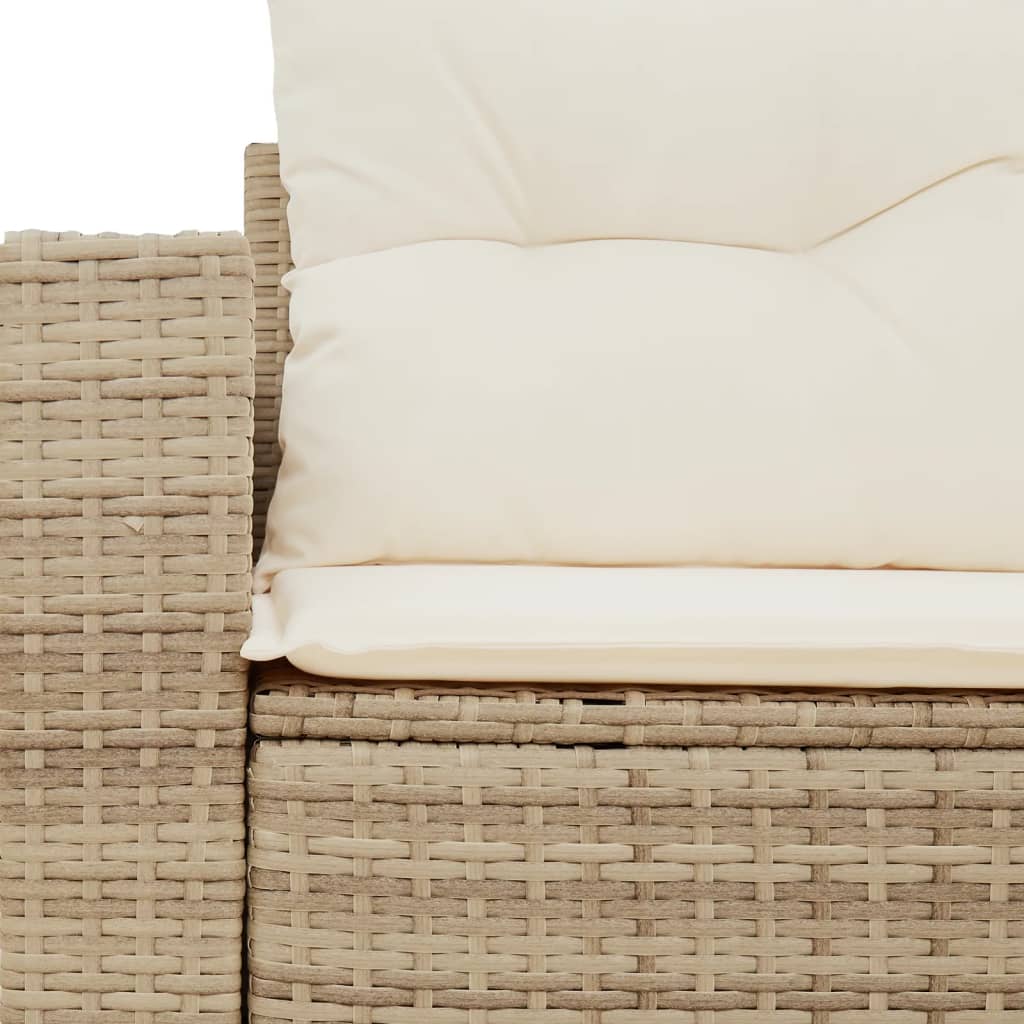 Tuinbank 2-zits met kussens poly rattan beige is nu te koop bij PeponiXL, paradijselijk wonen!