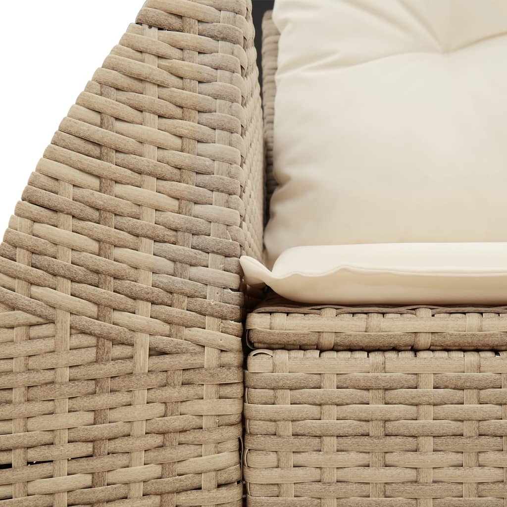 Tuinbank 2-zits met kussens poly rattan beige is nu te koop bij PeponiXL, paradijselijk wonen!