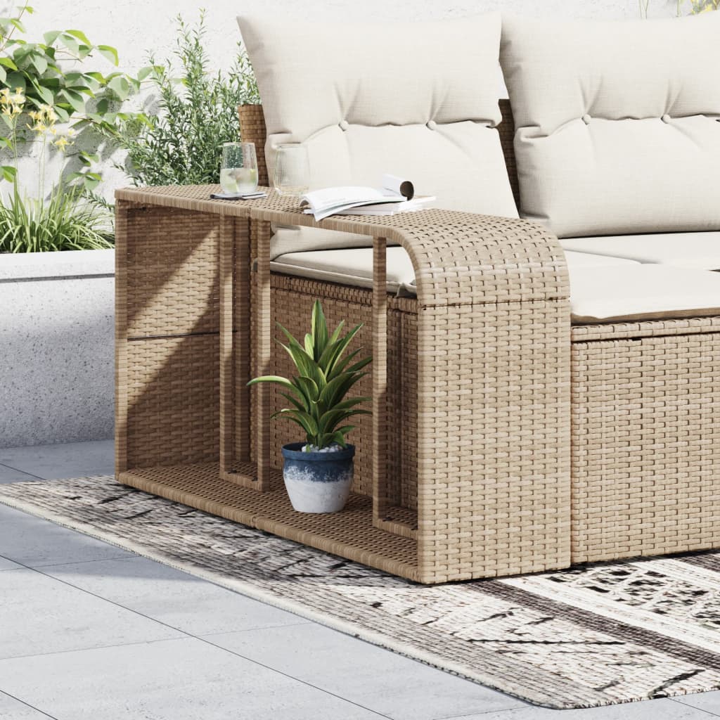 Opbergschappen 2 st poly rattan beige is nu te koop bij PeponiXL, paradijselijk wonen!