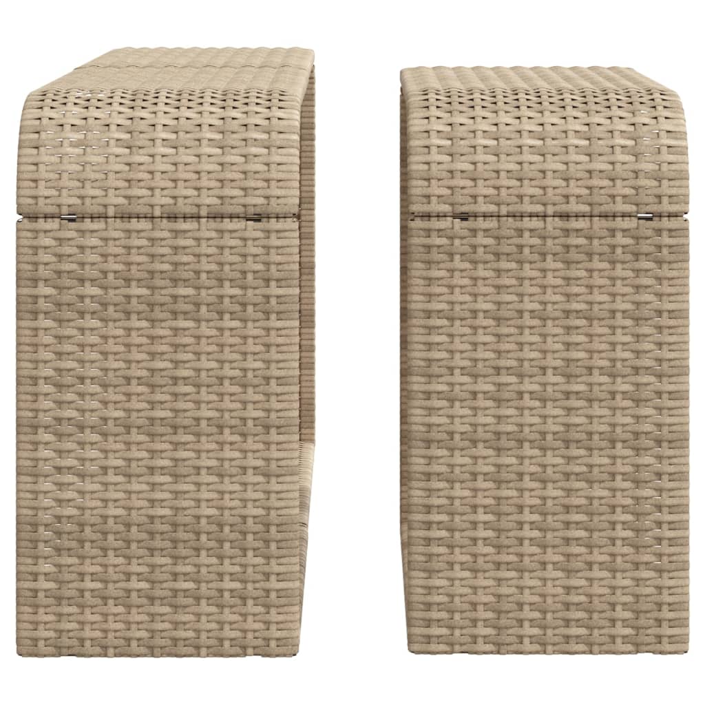 Opbergschappen 2 st poly rattan beige is nu te koop bij PeponiXL, paradijselijk wonen!
