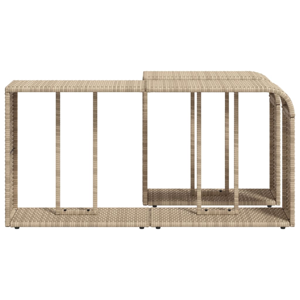 Opbergschappen 2 st poly rattan beige is nu te koop bij PeponiXL, paradijselijk wonen!