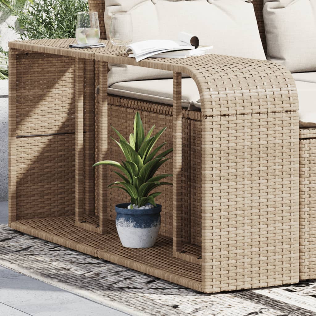 Opbergschappen 2 st poly rattan beige is nu te koop bij PeponiXL, paradijselijk wonen!